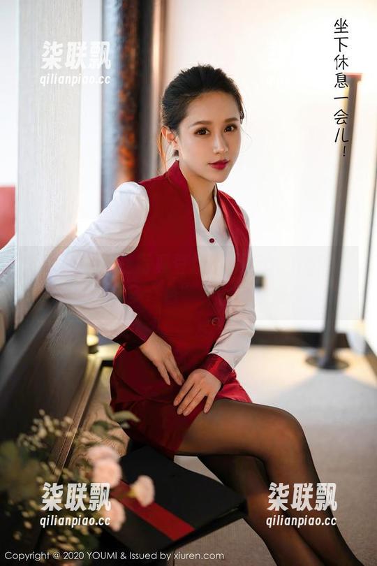 尤蜜荟 - 灰丝写真登场，不柠bling的原图到底有多“色”？一起来感受！